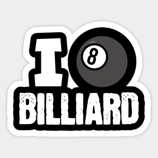 I love billiard ball Sticker